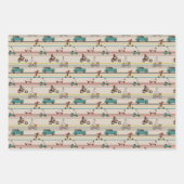 Honden die in Voertuigen Patroon bewegen Inpakpapier Vel (Voorkant 3)