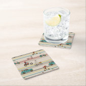 Honden die in Voertuigen Patroon bewegen Kartonnen Onderzetters (Insitu)