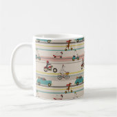 Honden die in Voertuigen Patroon bewegen Koffiemok (Links)