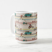 Honden die in Voertuigen Patroon bewegen Koffiemok (Voorkant links)