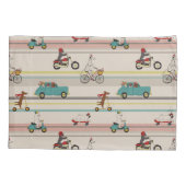 Honden die in Voertuigen Patroon bewegen Kussensloop (Achterkant-Links)