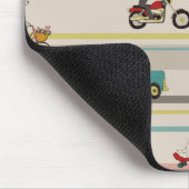 Honden die in Voertuigen Patroon bewegen Muismat (Hoek)