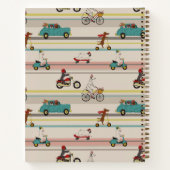 Honden die in Voertuigen Patroon bewegen Notitieboek (Achterkant)