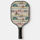 Honden die in Voertuigen Patroon bewegen Pickleball Paddle (Voorkant)