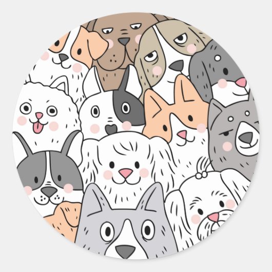 Honden die naar je kijken Sticker (Voorkant)
