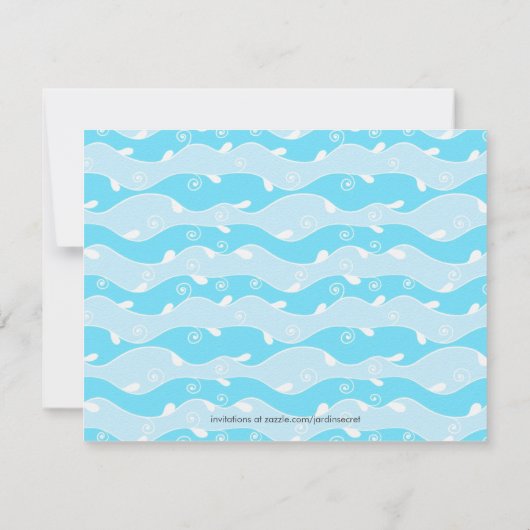 honden die op zaterdag zwemmen in Splish Splash Kaart (Achterkant)