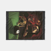 Honden die poel spelen - de acht bal fleece deken (Voorkant (Horizontaal))