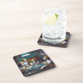 Honden die poker Cassius Marcellus spelen 1894 Bier Onderzetter (Rechterzijde)