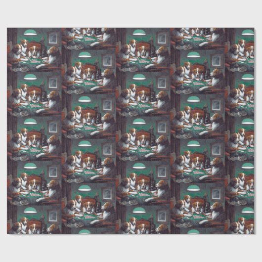 Honden die poker Cassius Marcellus spelen 1894 Cadeaupapier (Vlak)