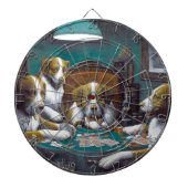 Honden die poker Cassius Marcellus spelen 1894 Dartbord (Voorkant)
