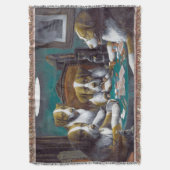 Honden die poker Cassius Marcellus spelen 1894 Deken (Voorkant Verticaal)