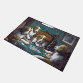 Honden die poker Cassius Marcellus spelen 1894 Deurmat (Schuin)