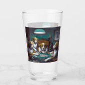 Honden die poker Cassius Marcellus spelen 1894 Glas (Voorkant)