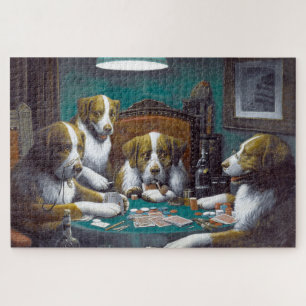 Honden die poker Cassius Marcellus spelen 1894 Legpuzzel