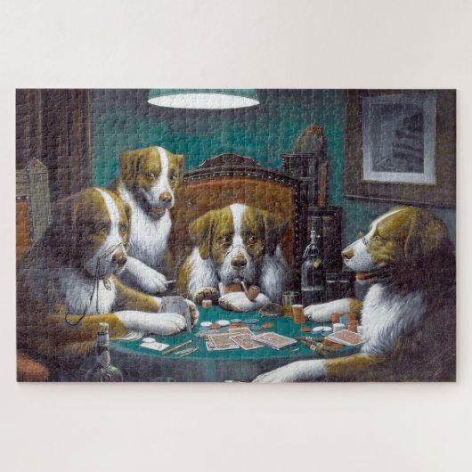 Honden die poker Cassius Marcellus spelen 1894 Legpuzzel (Horizontaal)
