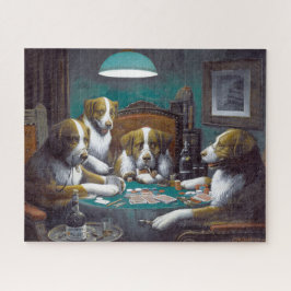 Honden die poker Cassius Marcellus spelen 1894 Legpuzzel