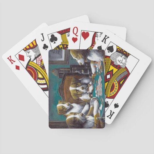 Honden die poker Cassius Marcellus spelen 1894 Pokerkaarten (Achterkant)