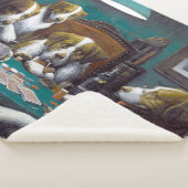 Honden die poker Cassius Marcellus spelen 1894 Sherpa Deken (3/4)