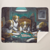 Honden die poker Cassius Marcellus spelen 1894 Sherpa Deken (Voorkant (horizontaal))