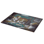 Honden die poker Cassius Marcellus spelen 1894 Snijplank (Hoek)