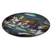 Honden die poker Cassius Marcellus spelen 1894 Snijplank (Hoek)