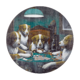 Honden die poker Cassius Marcellus spelen 1894 Snijplank