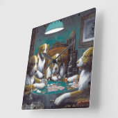 Honden die poker Cassius Marcellus spelen 1894 Vierkante Klok (Hoek)