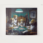 Honden die poker Cassius Marcellus spelen 1894 Wandkleed (Voorkant (horizontaal))