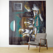 Honden die poker Cassius Marcellus spelen 1894 Wandkleed (In situ)