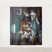 Honden die poker Cassius Marcellus spelen 1894 Wandkleed (Voorkant)