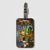 Honden die Poker spelen, Bagagelabel (Voorkant (verticaal))