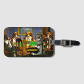 Honden die Poker spelen, Bagagelabel (Voorkant (horizontaal))