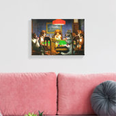 Honden die poker spelen canvas afdruk (Insitu (Woonkamer))