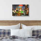 Honden die poker spelen canvas afdruk (Insitu (Slaapkamer))