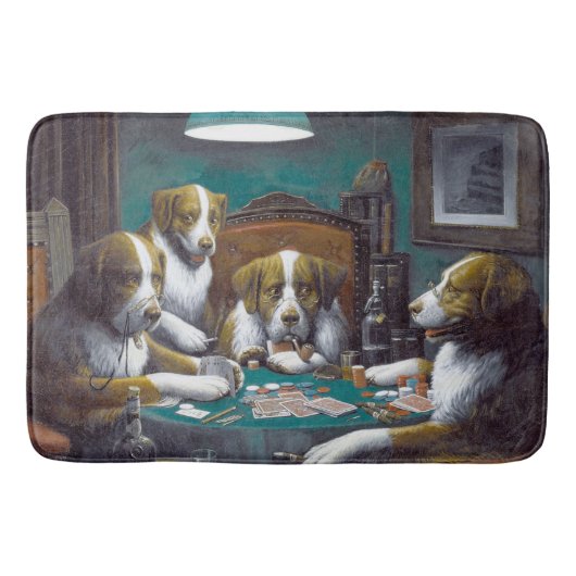 Honden die Poker Spelen Cassius Marcellus Coolidge Badmat (Voorkant)