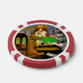 Honden die Poker spelen Chips (Enkel)