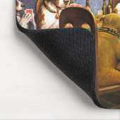 Honden die poker spelen een vriend in nood muismat (Hoek)