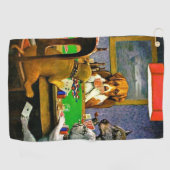Honden die Poker spelen Golfhanddoek (Horizontaal)