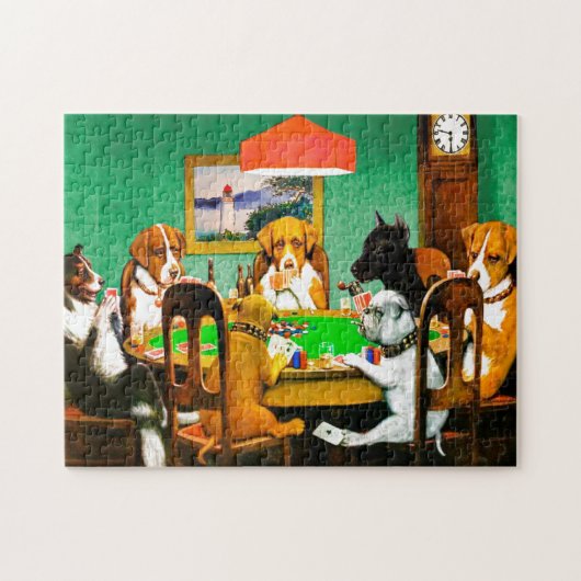 Honden die Poker spelen Legpuzzel (Horizontaal)