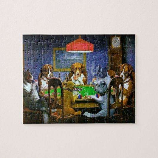 Honden die poker spelen met C M Coolidge Legpuzzel (Horizontaal)