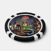 Honden die pokerklep spelen poker chips (Enkel)