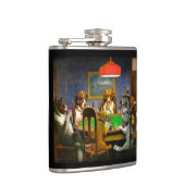 Honden die pokervinylomgepakte kolf afspelen heupfles (Rechts)