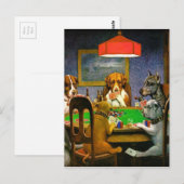 Honden die Pook spelen Briefkaart (Voorkant / Achterkant)