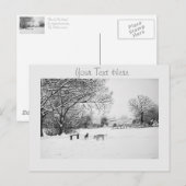 honden die wintersneeuwlandschap spelen briefkaart (Voorkant / Achterkant)