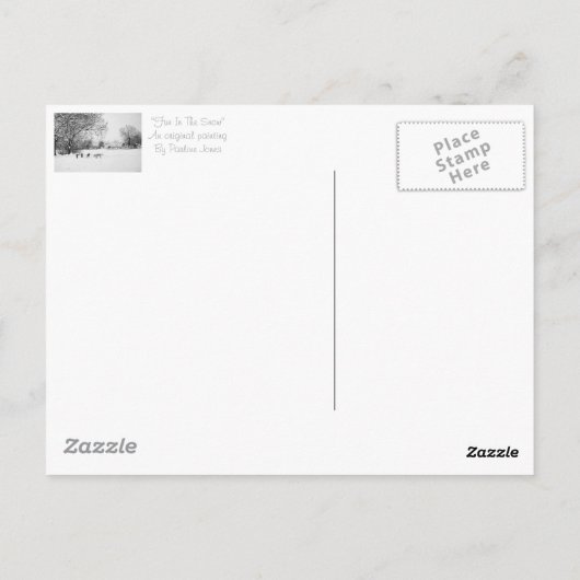 honden die wintersneeuwlandschap spelen briefkaart (Achterkant)