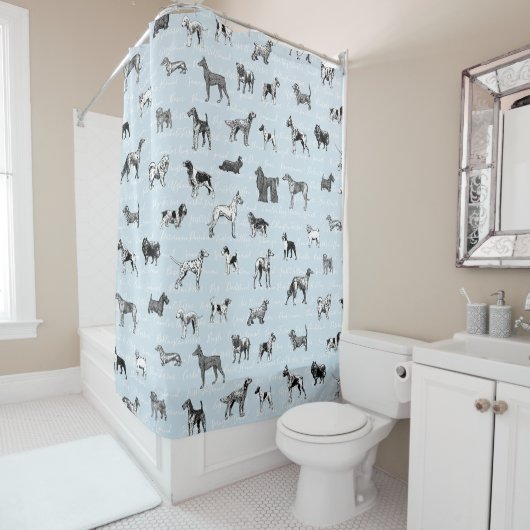  honden douchegordijn (In situ)