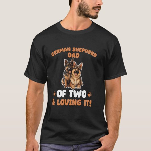 Honden Duitse Herdersvader Van Twee T-shirt (Voorkant)