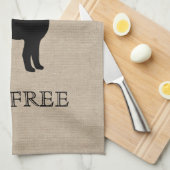 Honden Eet Gratis Grappige Hond Liefhebber linnen  Theedoek (Quarter Fold)