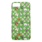 Honden en bloemen Case-Mate iPhone case (Achterkant)