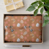 Honden en bloemen Rust Tissuepapier (Geschenk)